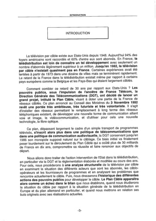 L'Etat et la télédistribution : le Plan Câble