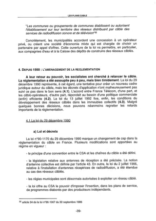 L'Etat et la télédistribution : le Plan Câble