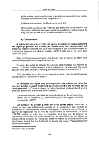 L'Etat et la télédistribution : le Plan Câble