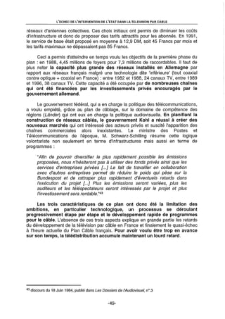 L'Etat et la télédistribution : le Plan Câble