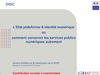 Plateforme d'identification et d'authentification des usagers des services  numériques