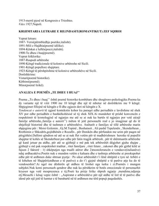 Letersia e Gjuhes Shqipe e reduktuar per provim mature | PDF