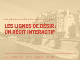 Narration combinatoire : Le texte en mouvement