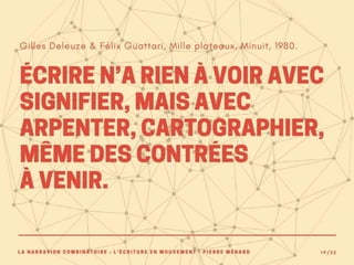 Narration combinatoire : Le texte en mouvement