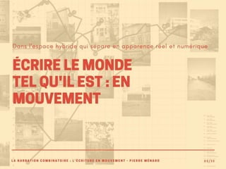 Narration combinatoire : Le texte en mouvement
