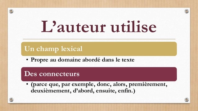 le texte info explicatif