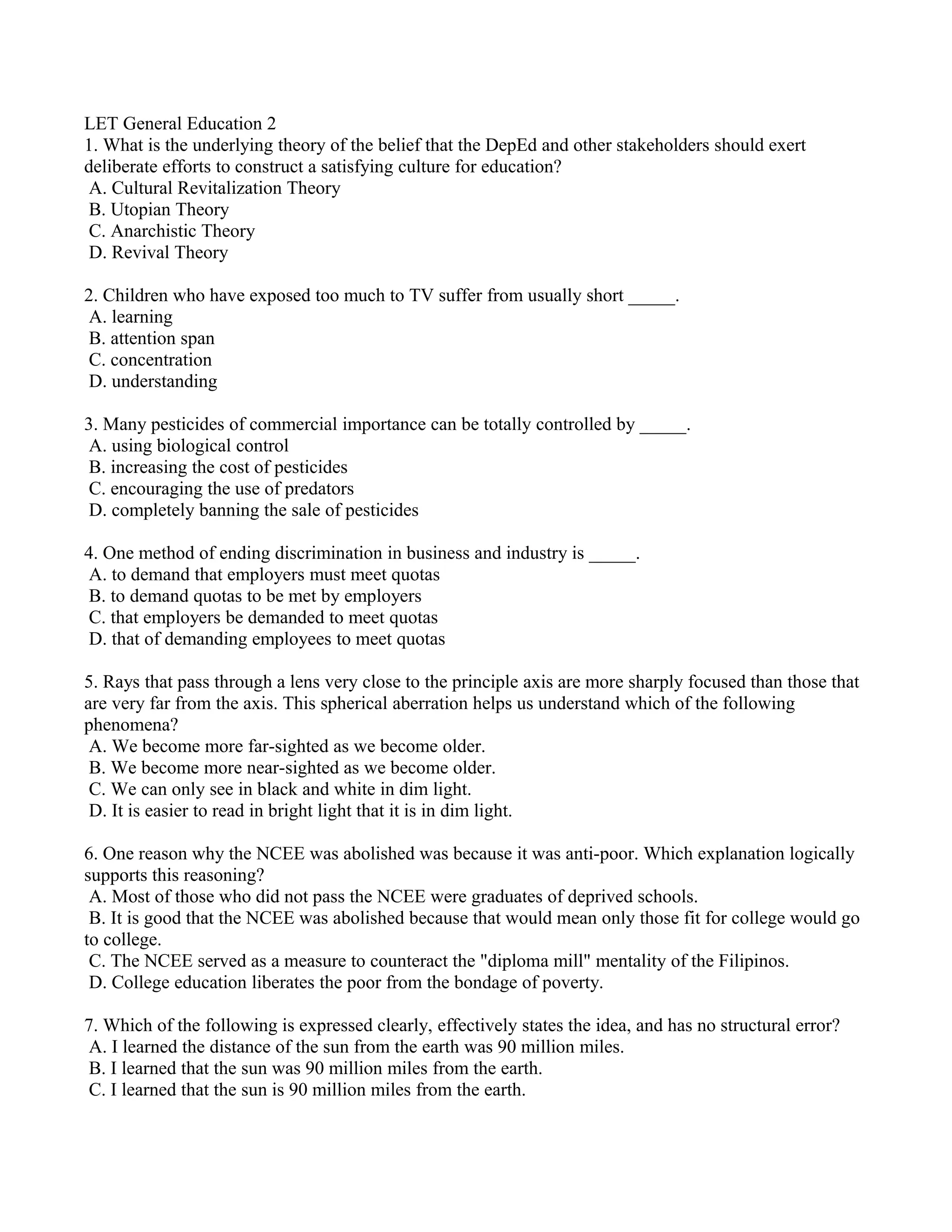 Let general education 2 | PDF