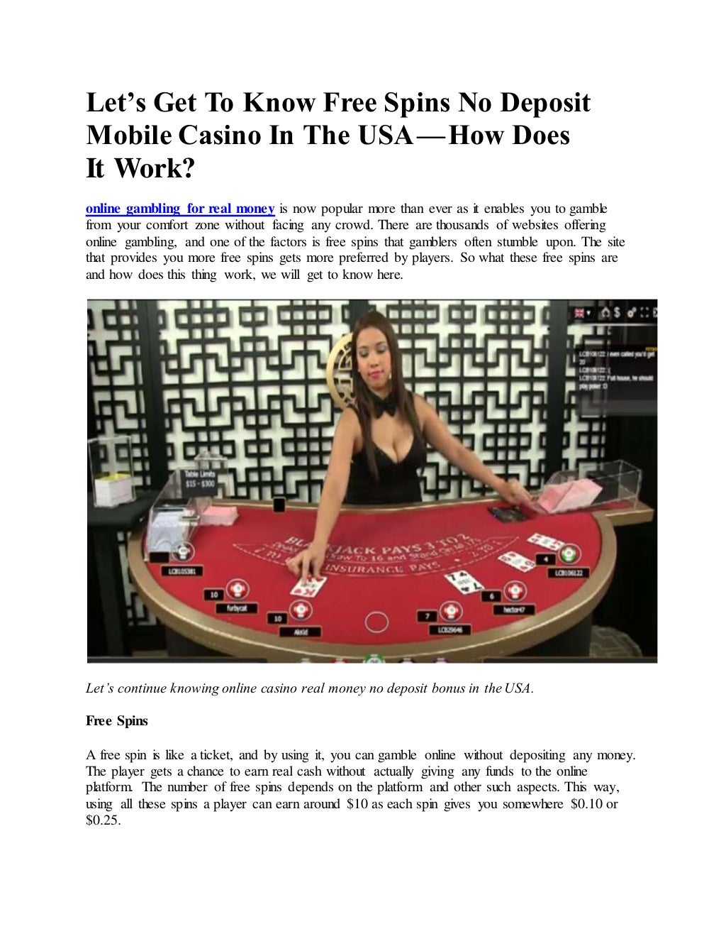 online casino real money no deposit bonus in the USA