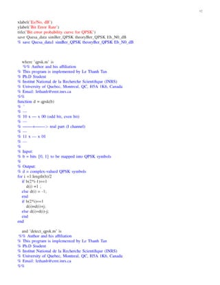 Simulation of A Communications System Using Matlab