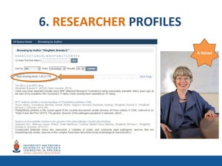 6. RESEARCHER PROFILES
A-Rated
 