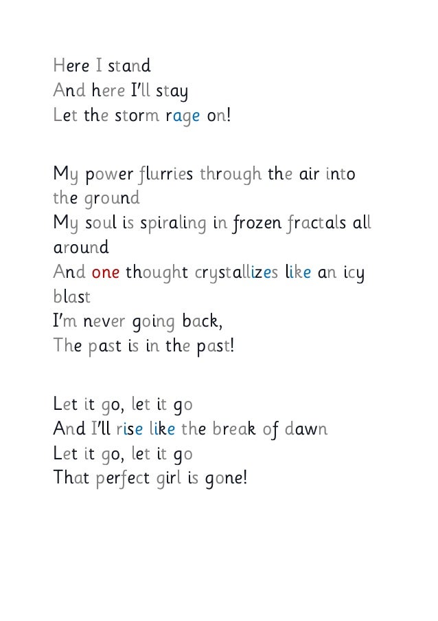 let it go frozen
