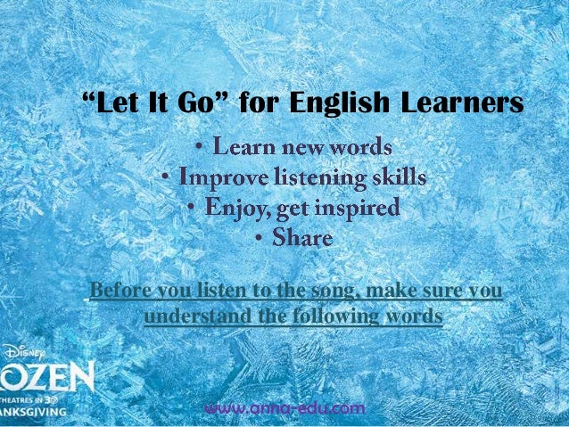 Let it go - Song from "Frozen" - ESL lesson - English with 