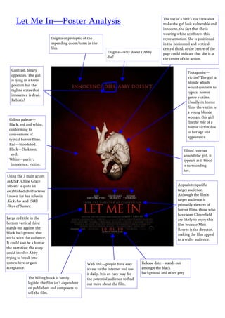 Let me in poster
