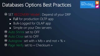Le Top 10 des Best Practices pour SQL Server | PPT