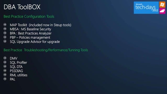 Le Top 10 des Best Practices pour SQL Server | PPT