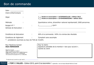 Contact:
NewCorp Conseil
23 rue Balzac, 75008 Paris
Tél: 01 53 53 68 69
Fax: 01 53 53 67 00
www.newcorpconseil.com
Alain Renaudin
Mob: 06 20 69 05 88
alain.renaudin@newcorpconseil.com
 