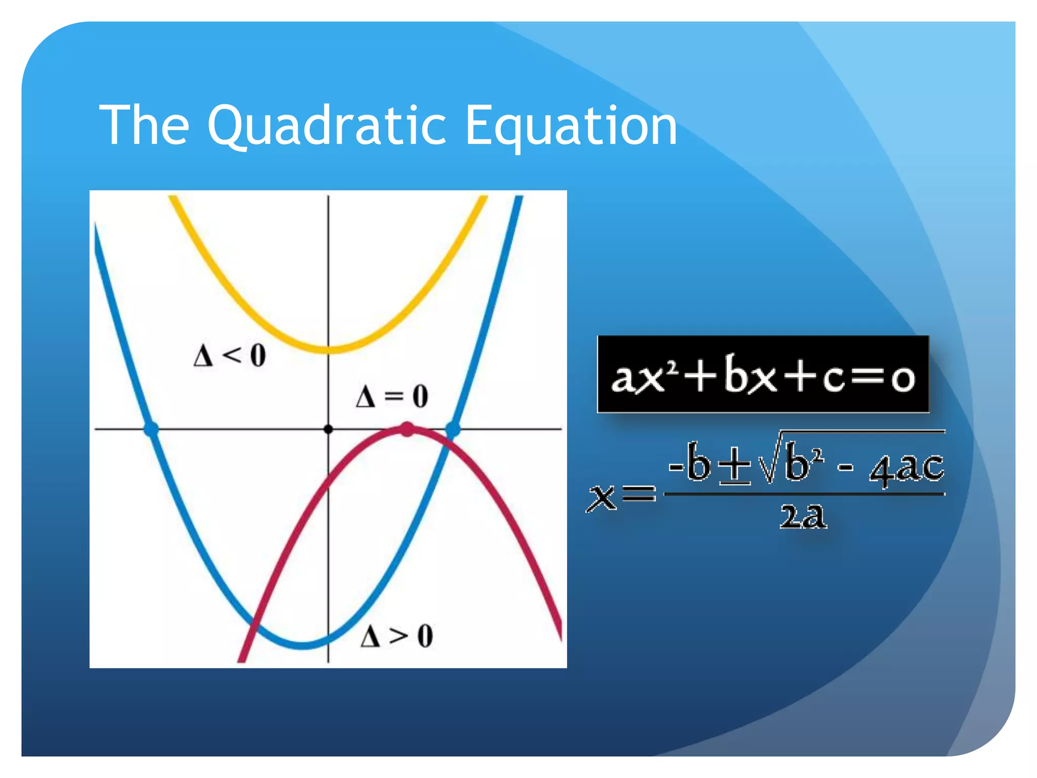 The Quadratic Equation