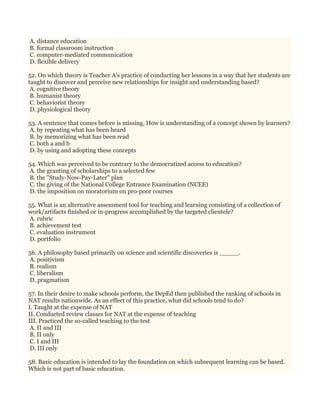 Let professional education 5 | DOC | Educational Assessment | Education