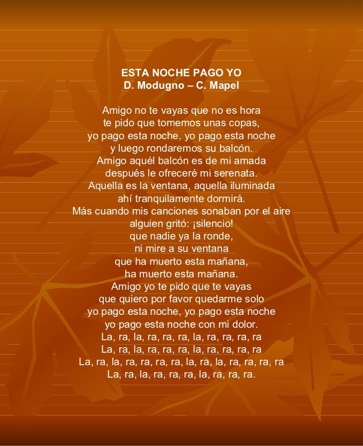 letra de las canciones con E