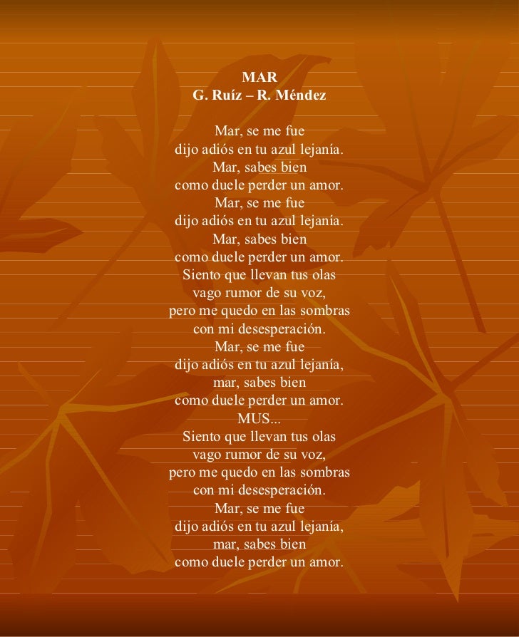 Letra De Las Canciones Con M Letra De Las Canciones Con M