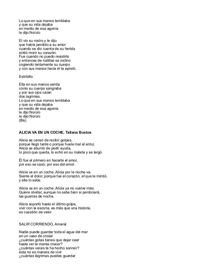 Letra Canciones 25 Nov letra canciones 25 nov