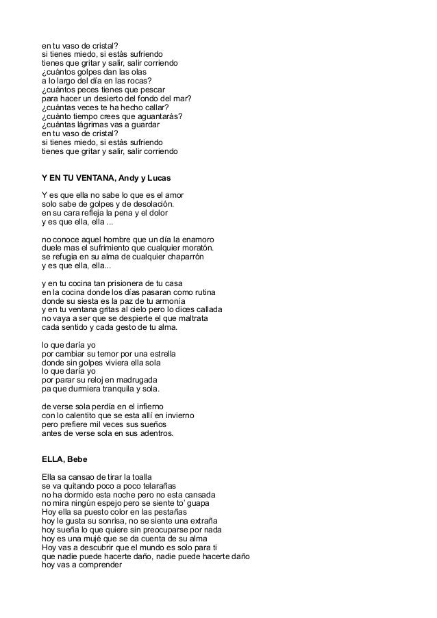 Letra Canciones 25 Nov