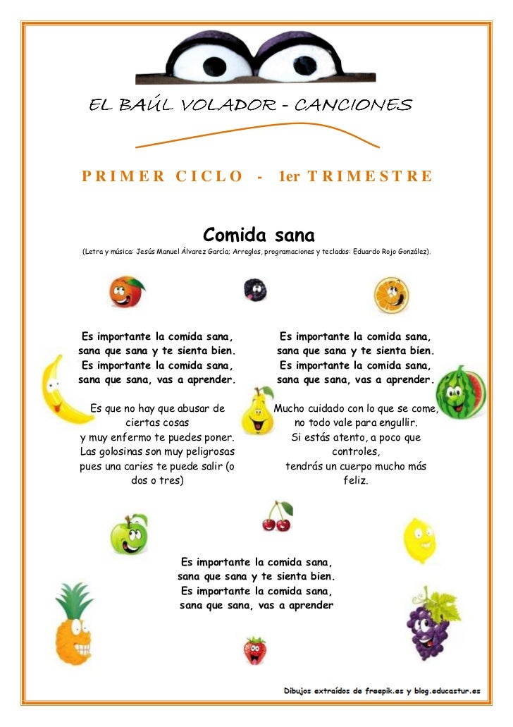 Letra comida sana