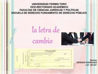 UNIVERSIDAD FERMIN TORO
VICE-RECTORADO ACADÈMICO
FACULTAD DE CIENCIAS JURÍDICAS Y POLÍTICAS
ESCUELA DE DERECHO FUNDAMENTO DE DERECHO PÚBLICO
 