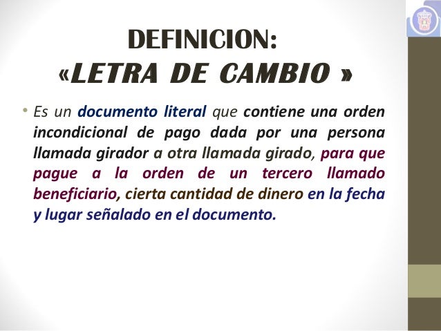 Letra de cambio part