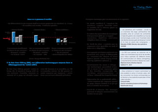 10 11
Le Trading Media
2. Le Real Time Bidding (RTB), une (r)évolution technologique majeure dans le
développement de l’achat média
Le Real Time Bidding permet l’achat en
temps réel d’inventaire display ciblé sur
une audience. L’enchère intervient au
moment où la page est chargée (appel
entre Ad Servers) et se concrétise en 120
millisecondes environ. Le RTB permet un
achat impression par impression. Il assure
donc une meilleure efficacité publicitaire.
Principaux avantages pour les annonceurs et les agences :
• Un accès immédiat à l’inventaire de
nombreux supports identifiés avec
un contrôle de la diffusion (ajout ou
suppression de site).
• La maîtrise des paramètres de campagne
historiquement gérés par le support :
	couverture, répétition, ventilation
budgétaire dans le temps.
• La liberté de choix : n’acheter que les
impressions utiles (qualifiées ou non) et
éviter ainsi la déperdition.
• Une approche pluridigitale optimisant une
couverture utile, unique et dédupliquée
sur l’ensemble des réseaux et leviers
digitaux (search, achats display directs,
emailing, opérations spéciales…).
• Enrichissement de valeur / ciblage :
	ces technologies permettant d’enri-
chir la valeur d’une impression grâce
à des données anonymisées (so-
cio-démo, comportementales, ...)
	 et donc l’efficacité des dispositifs display.
• Optimisation de la productivité média :
l’achat impression par impression permet
de payer chaque contact à un prix qui
varie en fonction de sa valeur.
• Possibilité d’adresser des messages
pertinents à chaque consommateur en
fonction de son profil.
• Les éditeurs fixent un prix minimum basé sur la valeur perçue de leur inventaire. Ex : 1,5 euros
• Les enchères sont lancées - 3 scénarios possibles :
« Pression élevée » « Pression basse » « Aucun acheteur »
#A #B #C #A #B #C #A #B #C
3 annonceurs enchérissent
au-dessus du prix minimum :
• #A gagne l’enchère
• Prix facturé : 2,01€
Seul un annonceur enchérit
au-dessus du prix minimum :
• #A gagne l’enchère
• Prix facturé : 1,50€
Aucun annonceurs enchérit
au-dessus du prix minimum :
• Pas de gagnant
• Remise à disposition de l’éditeur
Focus sur le processus d’enchère
Source : Orange Ad Market, 2011
Enchère
en €
Annonceurs
Prix minimum
1,5€
33
22
11
« Les bénéfices sont multiples : accès à
un inventaire très large, optimisations très
poussées, prise en compte de contraintes
d’objectifs, gestion de la répétition sur tous les
Ad Exchanges, accès à de l’inventaire dans
des dizaines de pays,gain de temps sur l’achat
et la mise en place des campagnes… »
Sébastien ROBIN, Directeur des opérations
AFFIPERF
« Le RTB nous permet de redonner de la
valeur aux inventaires long tail et de réunifier,
pour mieux optimiser, les différents leviers
de communication en réseau (retargeting,
comportemental,achats en réseaux low cost).»
Stéphane Gorre, Directeur Associé
AGENCE 79 – UN1T
« Nous aimerions à l’avenir automatiser le
plus possible la vente à moindre valeur afin
de concentrer nos forces commerciales sur
le Premium et les opérations spéciales à forte
valeur ajoutée. »
François Hutter
Director Advertising Solutions  Partnerships
Bestofmedia Group
 