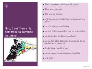 Le train du sommeil | PPTX
