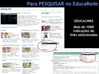 EDUCALINKS Mais de 1000 indicações de links selecionados Para PESQUISAR no EducaRede 
