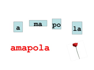 ma   po
 a             la

amapola
 