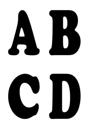 Letras abecedario mayusculas 10 x 7