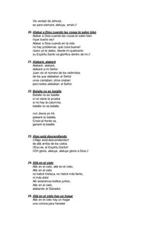 Letras de coros