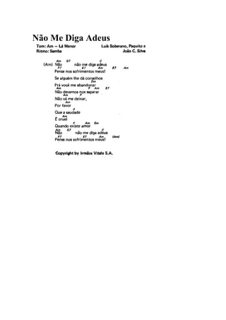 Não Me Diga Adeus
 