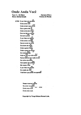 Onde Anda Você
 