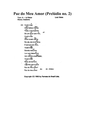 Paz do Meu Amor (Prelúdio no. 2)
 