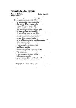 Saudade da Bahia
 