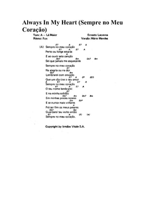 Always In My Heart (Sempre no Meu
Coração)
 