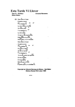 Esta Tarde Vi Llover
 