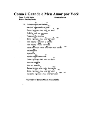 Como é Grande o Meu Amor por Você
 