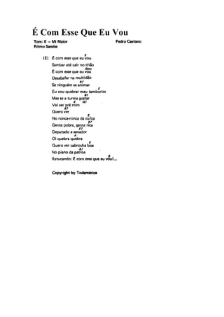 É Com Esse Que Eu Vou
 