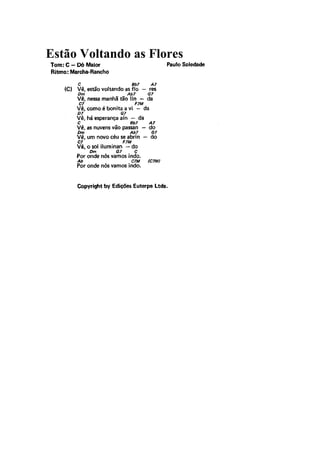 Estão Voltando as Flores
 