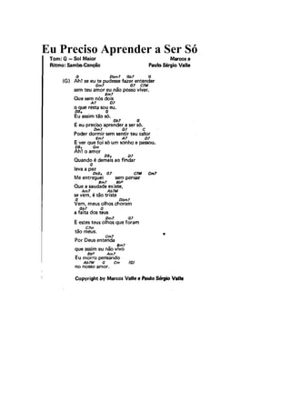 Eu Preciso Aprender a Ser Só
 