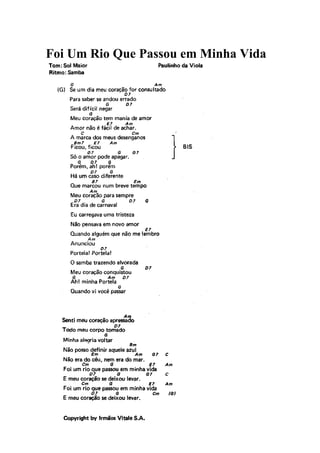 Foi Um Rio Que Passou em Minha Vida
 