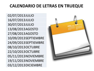 Letras en trueque | PPT