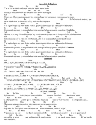 Letras y letras con acordes