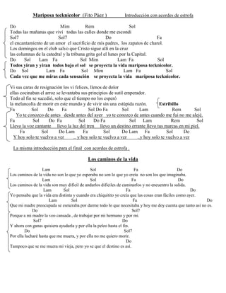 Letras y letras con acordes