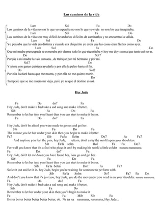 Letras y letras con acordes